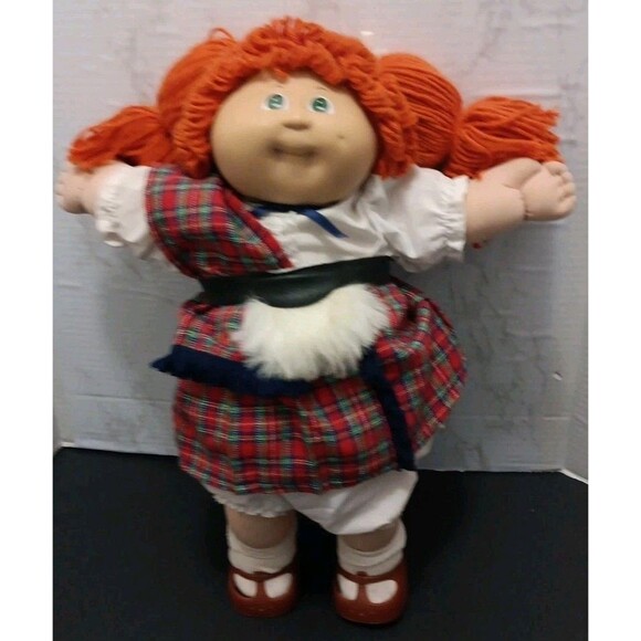 Cabbage Patch Kids Other - RARE!! VINTAGE 1982 ANN GRETA CABBAGE PATCH DOLL RED HAIR GREEN EYES Scotland